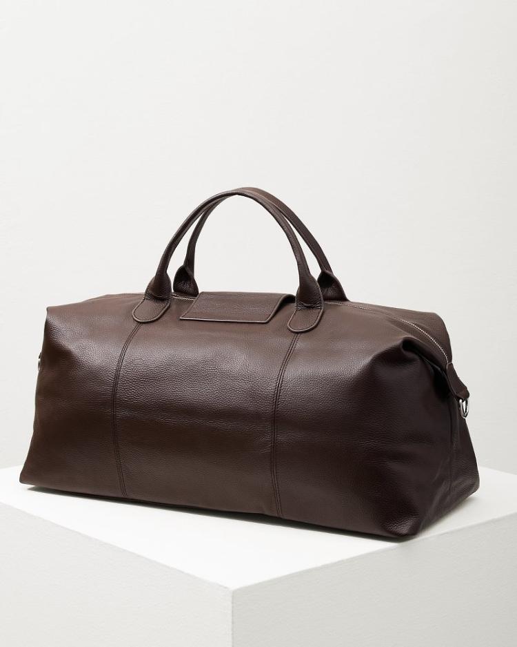 Men/Beach & Home Luggage & Travel | Tommy Bahama Stanford Brown Leather Duffel Bag Brown
