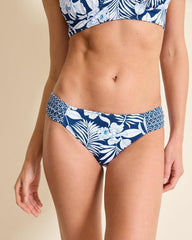 Women Bikini Bottoms | Tommy Bahama Island Cays Blooms Reversible Hipster Bikini Bottoms Mare Navy Rev