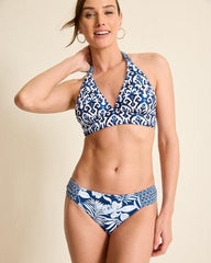 Women Bikini Bottoms | Tommy Bahama Island Cays Blooms Reversible Hipster Bikini Bottoms Mare Navy Rev