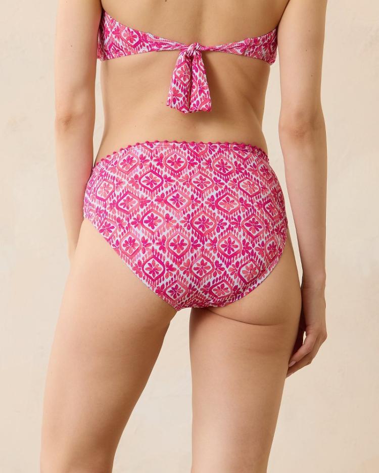 Women Bikini Bottoms | Tommy Bahama Island Cays Shell Beach High-Waist Bikini Bottoms Passion Pink