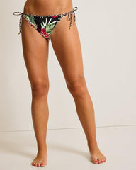 Women Bikini Bottoms | Tommy Bahama Lily Cat Reversible String Bikini Bottoms Black Rev