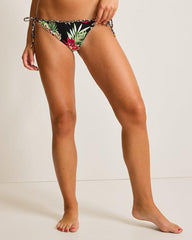 Women Bikini Bottoms | Tommy Bahama Lily Cat Reversible String Bikini Bottoms Black Rev