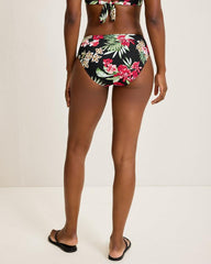 Women Bikini Bottoms | Tommy Bahama Lily Cat Shirred High-Waist Bikini Bottoms Black