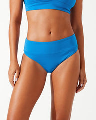 Women Bikini Bottoms | Tommy Bahama Palm Modern® High-Waist Bikini Bottoms Cerulean Crystal