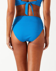 Women Bikini Bottoms | Tommy Bahama Palm Modern® High-Waist Bikini Bottoms Cerulean Crystal