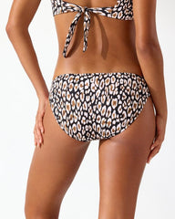 Women Bikini Bottoms | Tommy Bahama Palm Modern® Safari Cat Hipster Bikini Bottoms Black