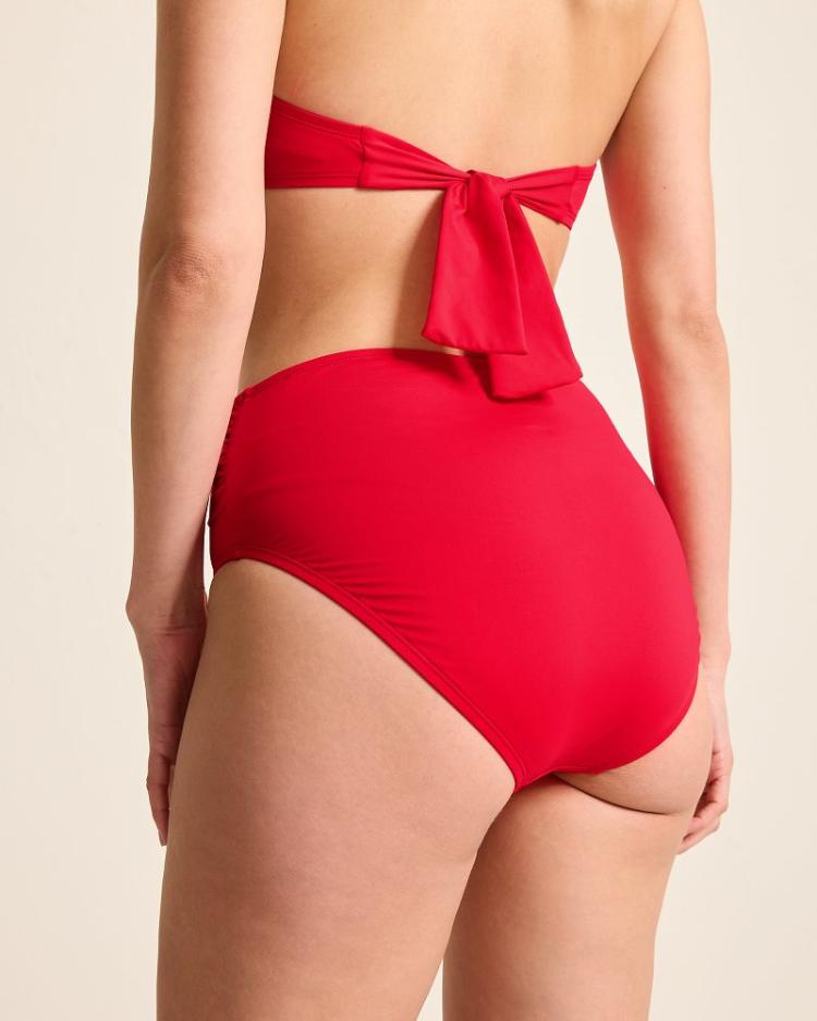 Women Bikini Bottoms | Tommy Bahama Pearl High-Waist Bikini Bottoms Red Hibiscus