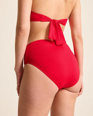 Women Bikini Bottoms | Tommy Bahama Pearl High-Waist Bikini Bottoms Red Hibiscus