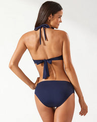 Women Bikini Bottoms | Tommy Bahama Pearl High-Waist Side-Shirred Bikini Bottoms Mare Navy