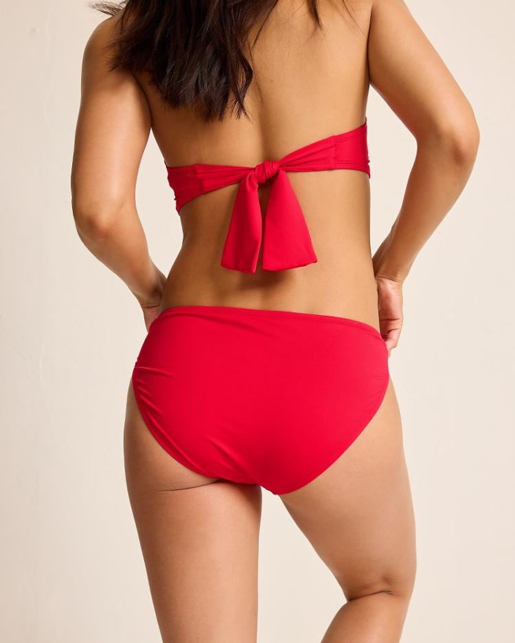 Women Bikini Bottoms | Tommy Bahama Pearl Hipster Bikini Bottoms Red Hibiscus