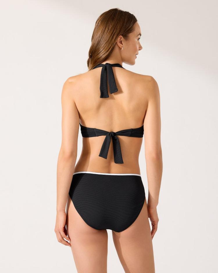 Women Bikini Tops | Tommy Bahama Island Cays Cabana Underwire Halter Bikini Top Black