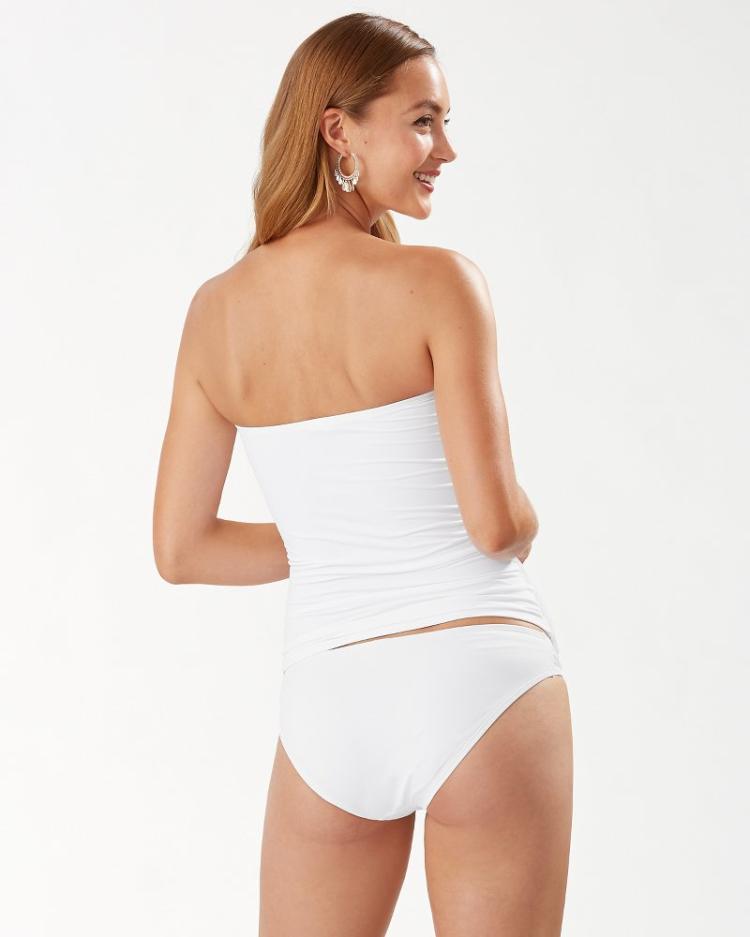 Women Bikini Tops | Tommy Bahama Pearl Sarong Wrap Bandini Top White
