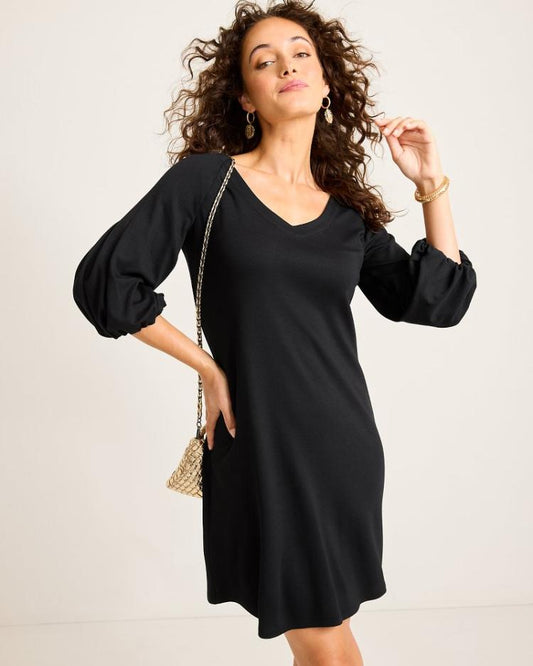Women Dresses | Tommy Bahama Darcy Balloon-Sleeve Dress Black