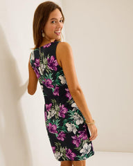 Women Dresses | Tommy Bahama Darcy Villa Garden V-Neck Sheath Dress Black