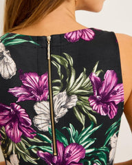 Women Dresses | Tommy Bahama Darcy Villa Garden V-Neck Sheath Dress Black