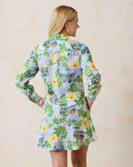 Women Dresses | Tommy Bahama Disney Coastalina Postcard To Paradise Linen Dress Continental