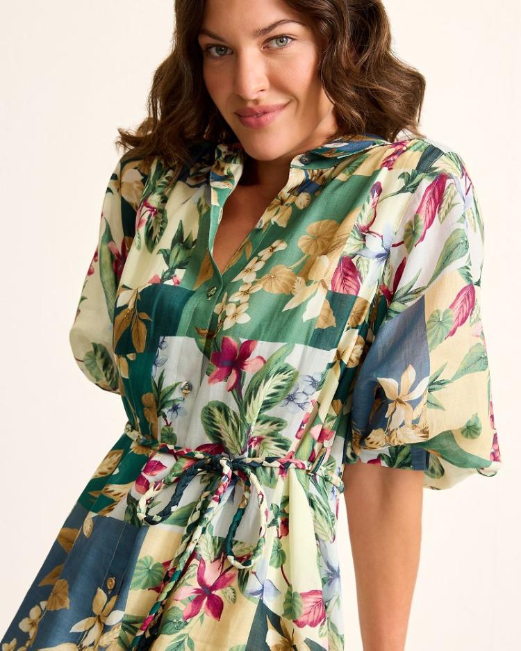 Women Dresses | Tommy Bahama Hightide Flora Midi Shirt Dress Bonsai