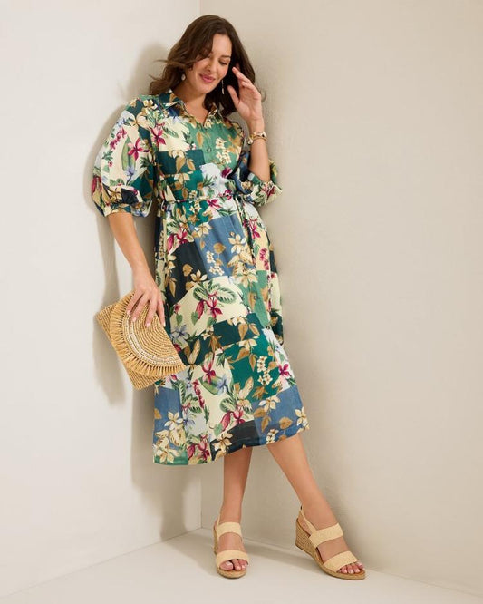 Women Dresses | Tommy Bahama Hightide Flora Midi Shirt Dress Bonsai