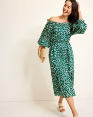 Women Dresses | Tommy Bahama Jeweled Jaguar Midi Dress Blue Atlas