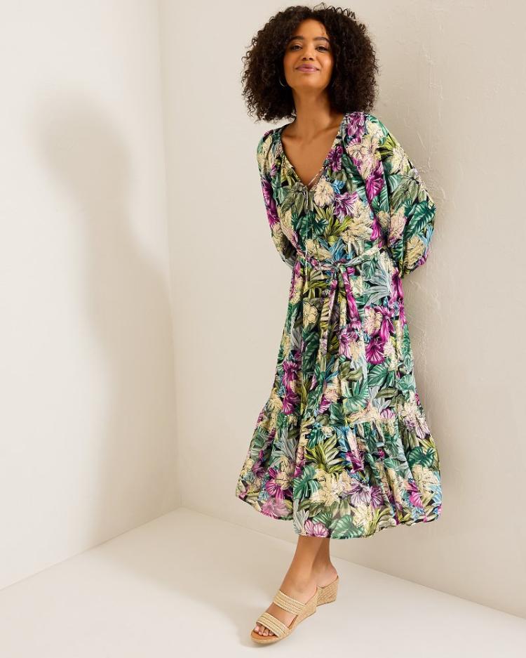 Women Dresses | Tommy Bahama Jungle Jewels Shimmer Maxi Dress Black