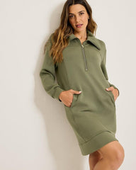 Women Dresses | Tommy Bahama Palm Voyage Long-Sleeve Short Dress Beetle Green