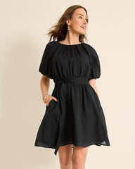Women Dresses | Tommy Bahama Paradise Breeze Elbow-Sleeve Dress Black
