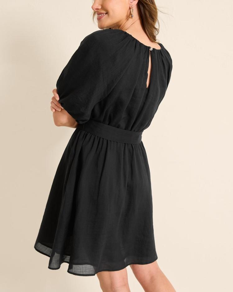 Women Dresses | Tommy Bahama Paradise Breeze Elbow-Sleeve Dress Black