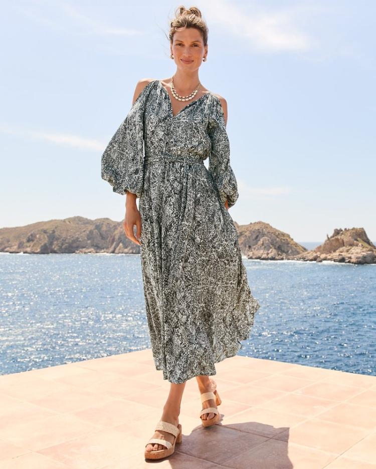 Women Dresses | Tommy Bahama Playa Python Maxi Dress Shadow
