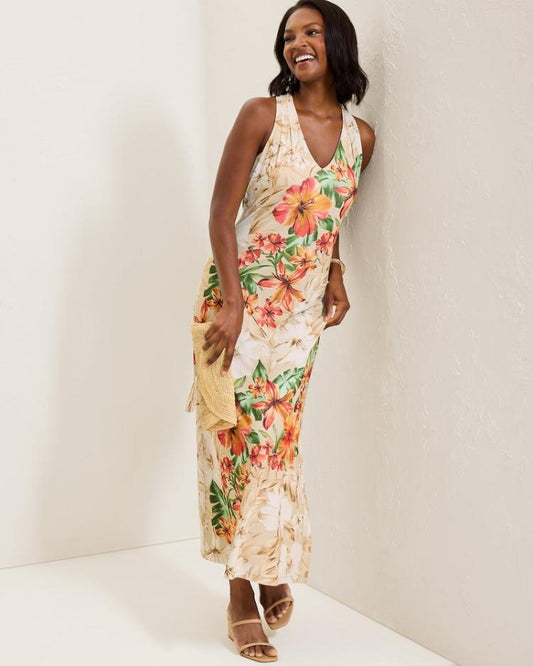 Women Dresses | Tommy Bahama Sandy Solar Bloom Maxi Dress Travertine