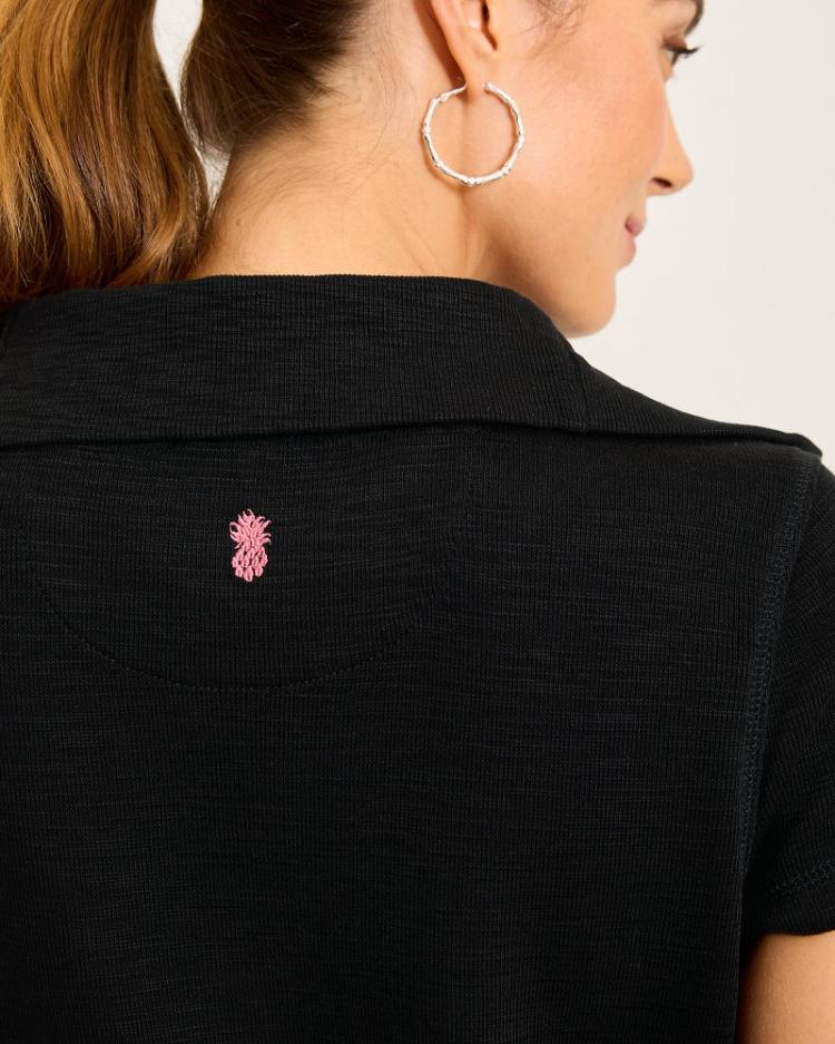 Women Dresses | Tommy Bahama Tobago Bay Half-Zip Collared Dress Black