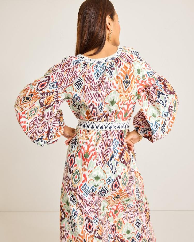 Women Dresses | Tommy Bahama Vista Cove Long-Sleeve Midi Dress White Sand