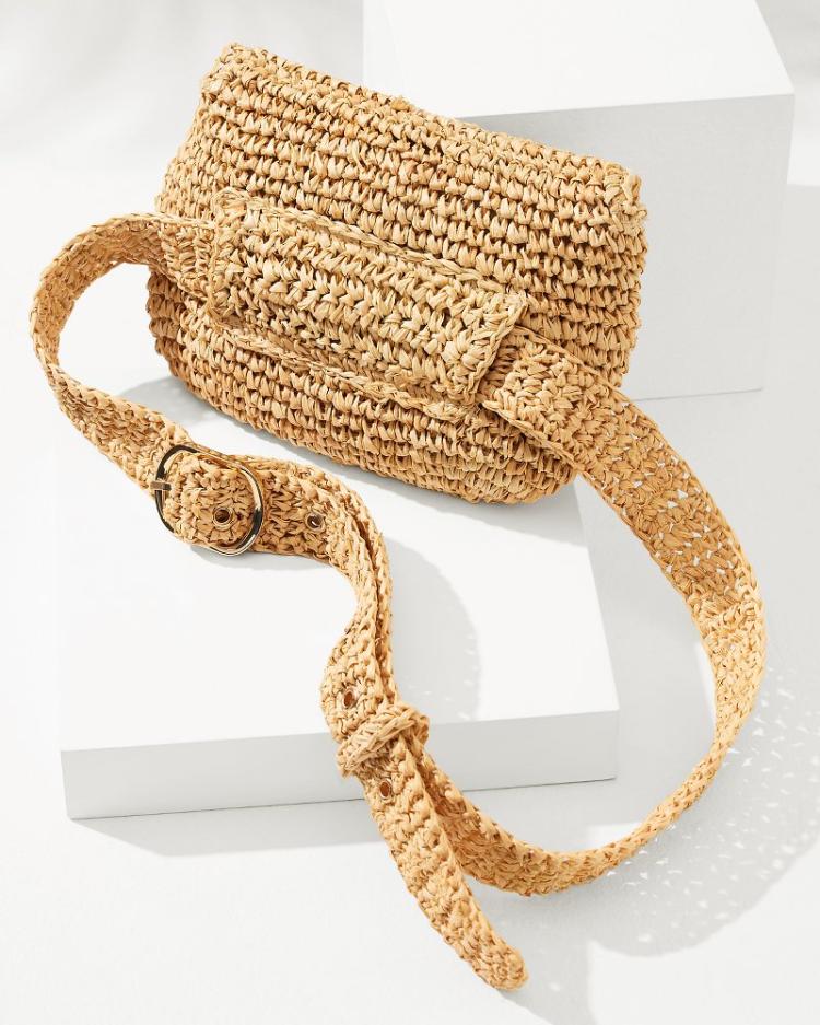 Women Handbags & Clutches | Tommy Bahama 5-in-1 Raffia Belt Bag Natural