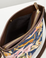 Women Handbags & Clutches | Tommy Bahama Embroidered Crossbody Multi Floral Navy