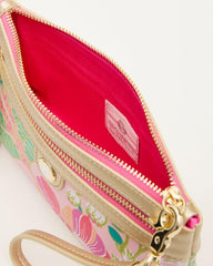 Women Handbags & Clutches | Tommy Bahama Flamingo Pineapple Tassel Wristlet Pink Multi