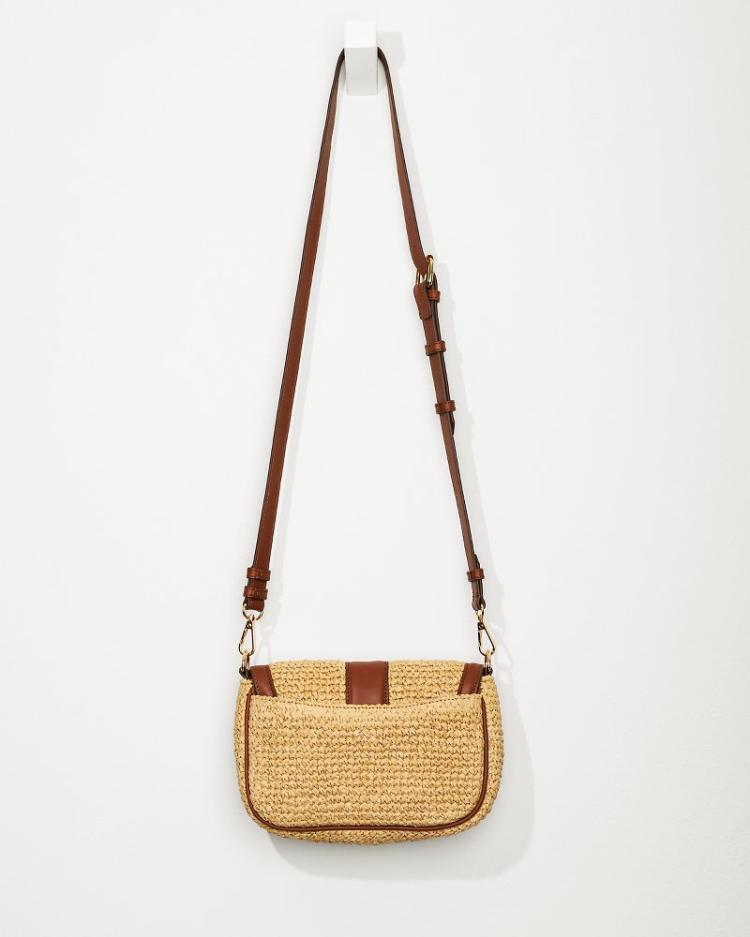 Women Handbags & Clutches | Tommy Bahama Raffia & Leather Chain Crossbody Multicolor