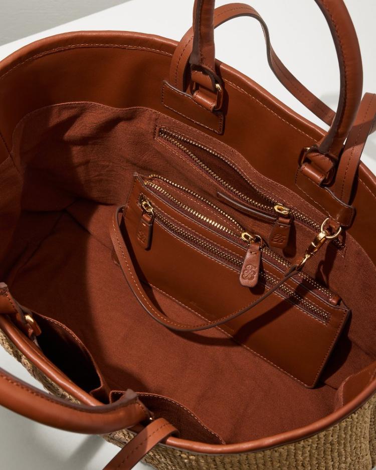 Women Handbags & Clutches | Tommy Bahama Raffia & Leather Pineapple Tote Tan