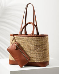 Women Handbags & Clutches | Tommy Bahama Raffia & Leather Pineapple Tote Tan