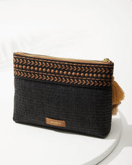 Women Handbags & Clutches | Tommy Bahama Raffia Palms Maci Wristlet Black Multi