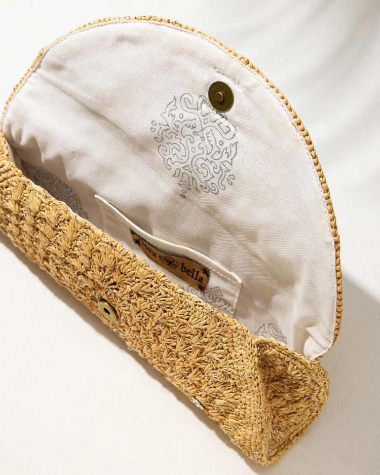 Women Handbags & Clutches | Tommy Bahama Rimini Raffia Clutch Natural/silver