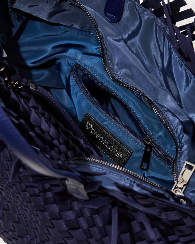 Women Handbags & Clutches | Tommy Bahama Vulcan Fringe Top Large Tote & Wristlet Navy