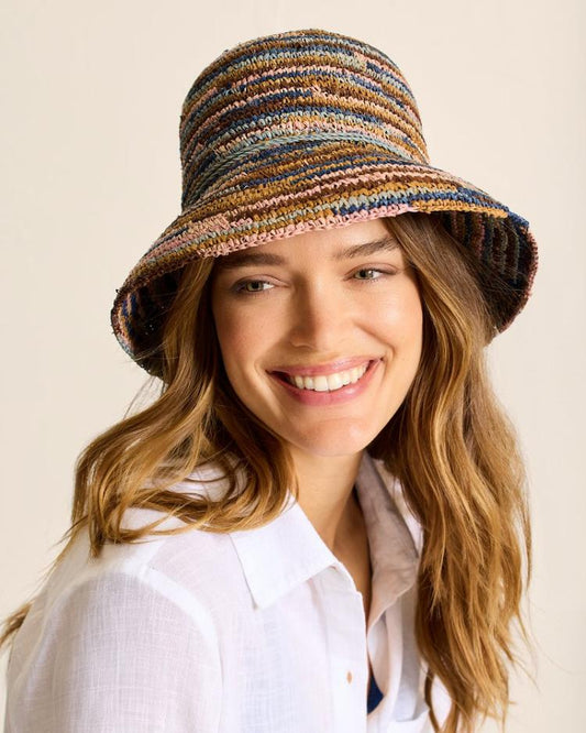 Women Hats & Caps | Tommy Bahama Iris Raffia Bucket Hat Mixed Brown
