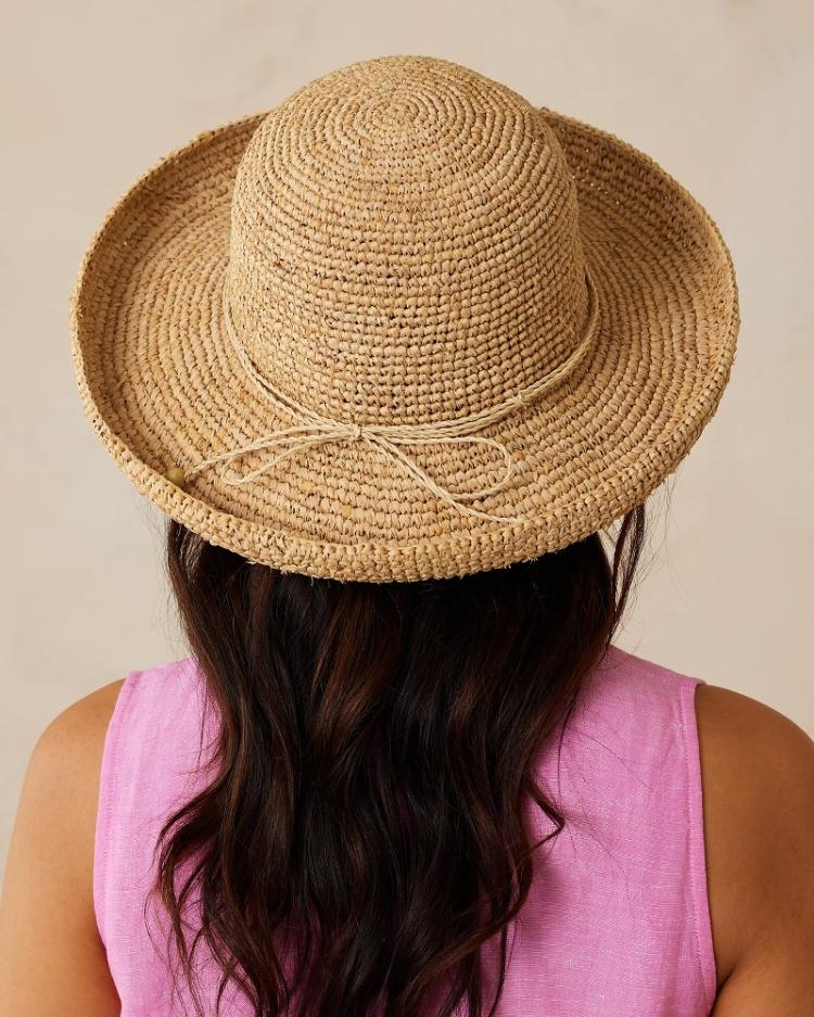 Women Hats & Caps | Tommy Bahama Maria Packable Raffia Upturn Hat Natural