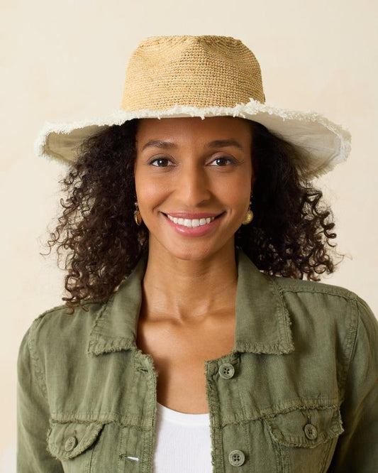 Women Hats & Caps | Tommy Bahama Melissa Lux Fringe Raffia Hat Natural/white/silver