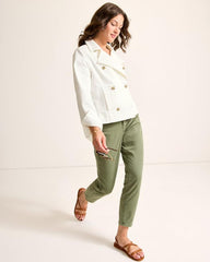 Women Jackets | Tommy Bahama Cotton Twill Cropped Peacoat White