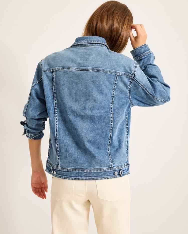Women Jackets | Tommy Bahama Relaxed Jean Jacket Med Azul Wash