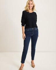 Women Jeans | Tommy Bahama Boracay® Indigo Tux High-Rise Ankle Jeans Deep Ocean Wash