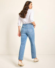 Women Jeans | Tommy Bahama High-Rise Straight-Leg Jeans Med Azul Wash