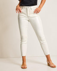 Women Jeans | Tommy Bahama Metallic High-Rise Ankle Jeans White