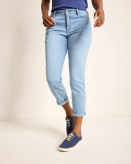 Women Jeans | Tommy Bahama Mid-Rise Boyfriend Jeans Light Bright Blue Wash