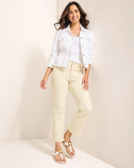 Women Jeans | Tommy Bahama Natural Mid-Rise Cropped Mini Bootcut Jeans Natural